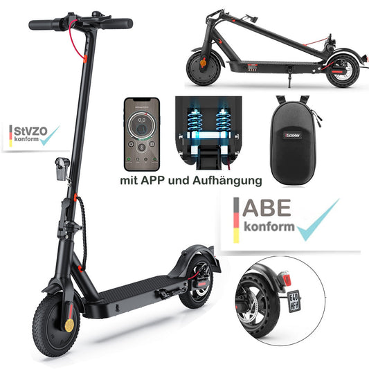 iScooter E-Scooter mit Straßenzulassung (ABE) – 20 km Reichweite, 350 W Motor